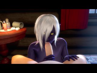 queen nualia - without sound; oral sex; minet; blowjob; deepthroat; 3d sex porno hentai; (by @prometheoos) [fallen throne]